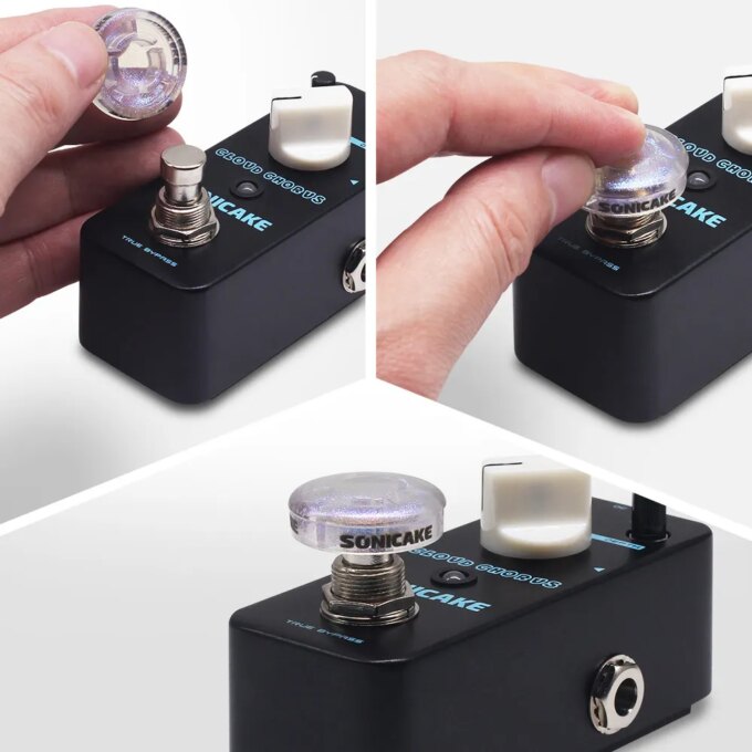 SONICAKE Footswitch Toppers Transparent Clear Cap For Guitar Effects Pedal 10mm 20 PCS - Image 4