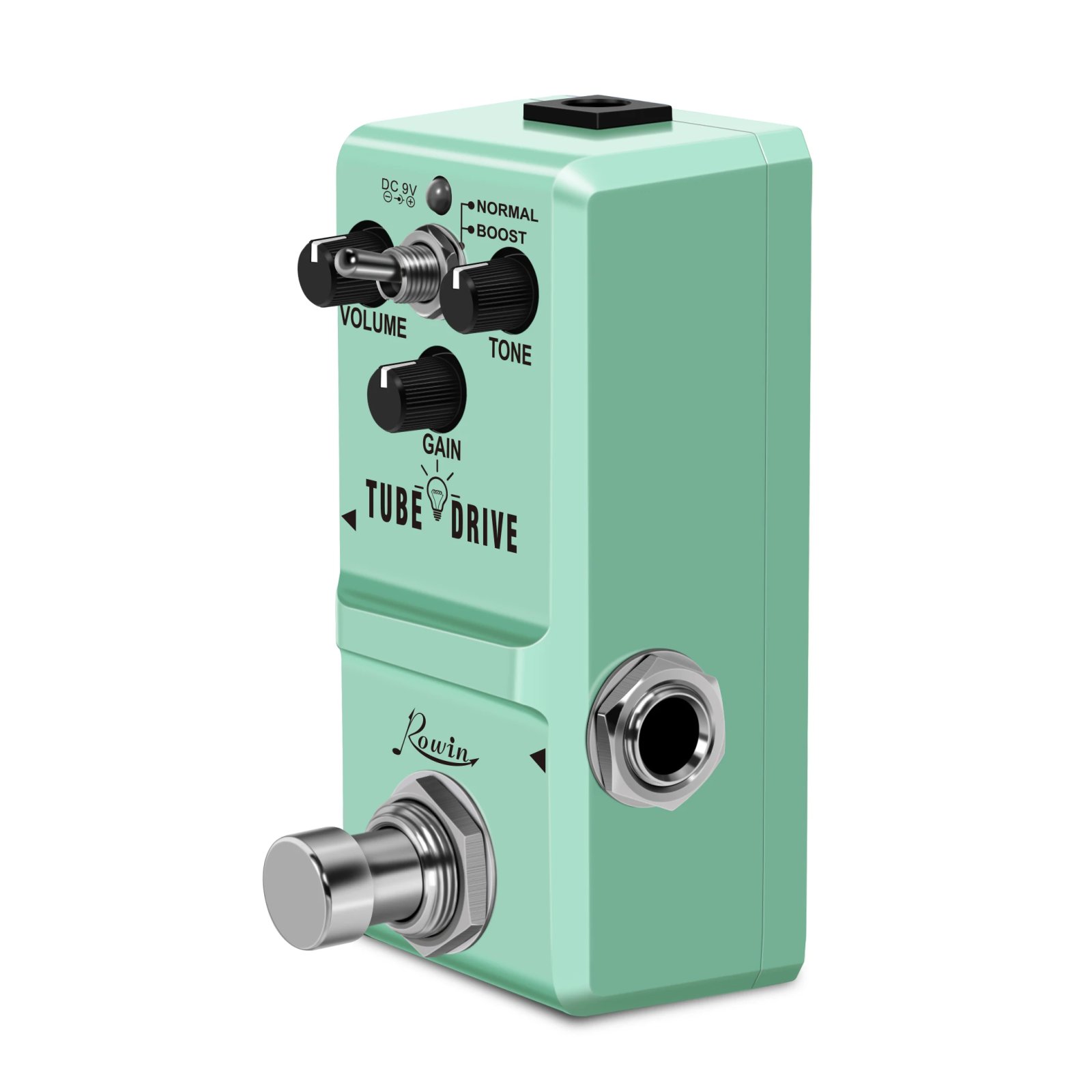Rowin Tube Drive Guitar Analog Overdrive Pedal Blues Drive Vintage Overdrive Effect Warm/Hot Modes for Pedal Mini Classic  Pedal