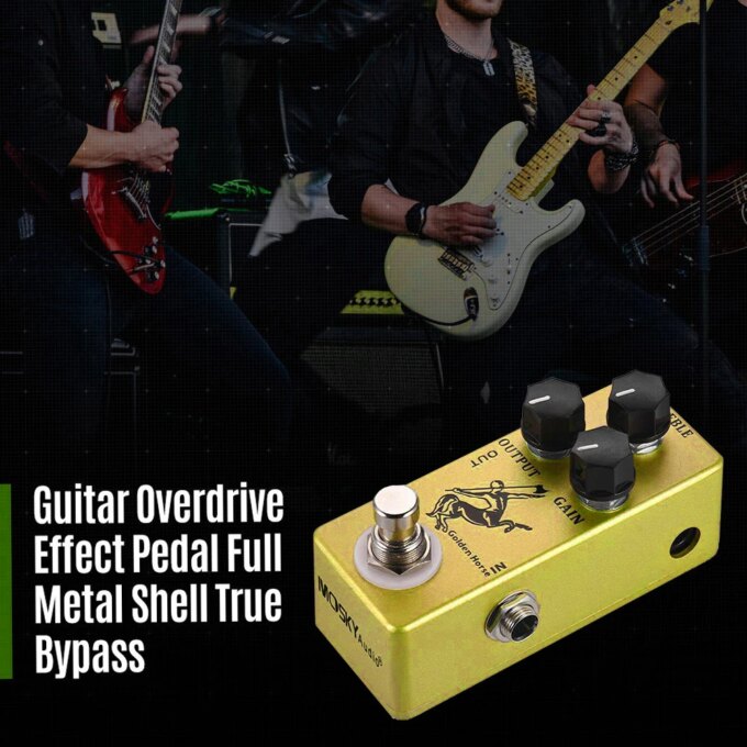 MOSKY SILVER/GOLDEN HORSE Effect Pedal overdrive/boost Horse Guitars Volume Reverb Bass Klon Centaur Effect Pedal Stage Audio - Image 5