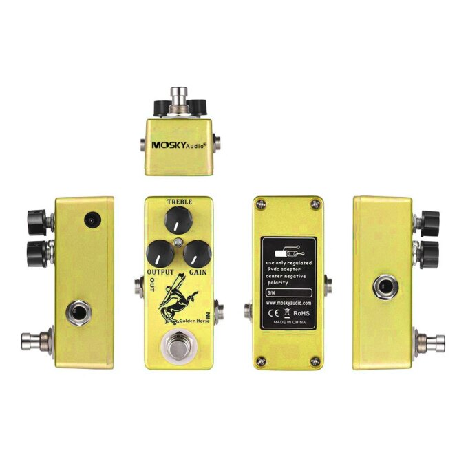 MOSKY SILVER/GOLDEN HORSE Effect Pedal overdrive/boost Horse Guitars Volume Reverb Bass Klon Centaur Effect Pedal Stage Audio - Image 4