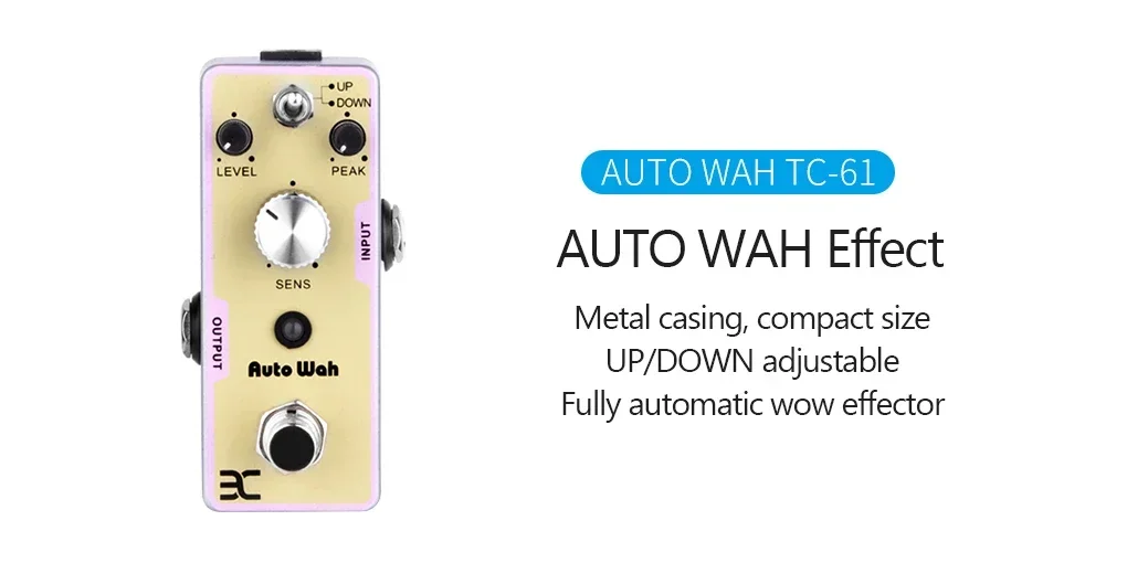 ENO AUTO WAH Electric Guitar Effect Pedal Auto Wah Block Effect True Bypass Pedal Metal Case Electric Guitar Accessories & Parts ENO AUTO WAH Electric Guitar Effect Pedal Auto Wah Block Effect True Bypass Pedal Metal Case Electric Guitar Accessories & Parts
