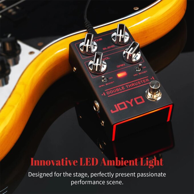 JOYO R-28 Double Thrust Bass Overdrive Effect Pedal Sharp & Grainy High Frequency Overdrive Pedal Designed for Bass Guitar - Image 5