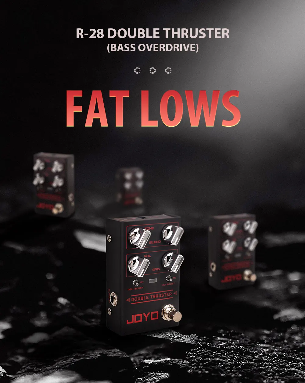 JOYO R-28 Double Thrust Bass Overdrive Effect Pedal Sharp & Grainy High Frequency Overdrive Pedal Designed for Bass Guitar JOYO R-28 Double Thrust Bass Overdrive Effect Pedal Sharp & Grainy High Frequency Overdrive Pedal Designed for Bass Guitar
