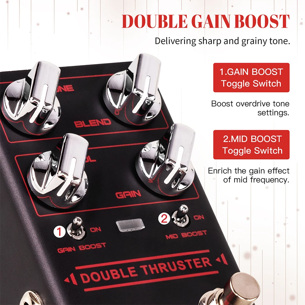 JOYO R-28 Double Thrust Bass Overdrive Effect Pedal Sharp & Grainy High Frequency Overdrive Pedal Designed for Bass Guitar JOYO R-28 Double Thrust Bass Overdrive Effect Pedal Sharp & Grainy High Frequency Overdrive Pedal Designed for Bass Guitar
