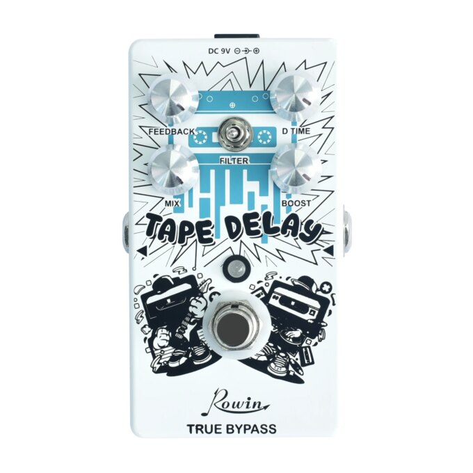 Rowin Guitar pedal  Tape Delay Vibrock Chorus Tremolo  Noise Killer Delay Tuner Chorus Reverb Looper Pedal - Image 2