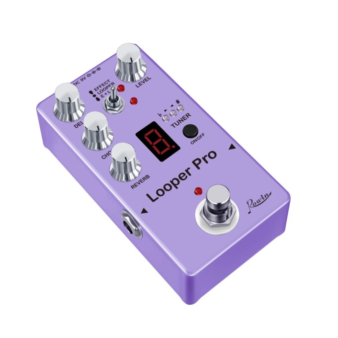 Rowin Guitar pedal  Tape Delay Vibrock Chorus Tremolo  Noise Killer Delay Tuner Chorus Reverb Looper Pedal - Image 5