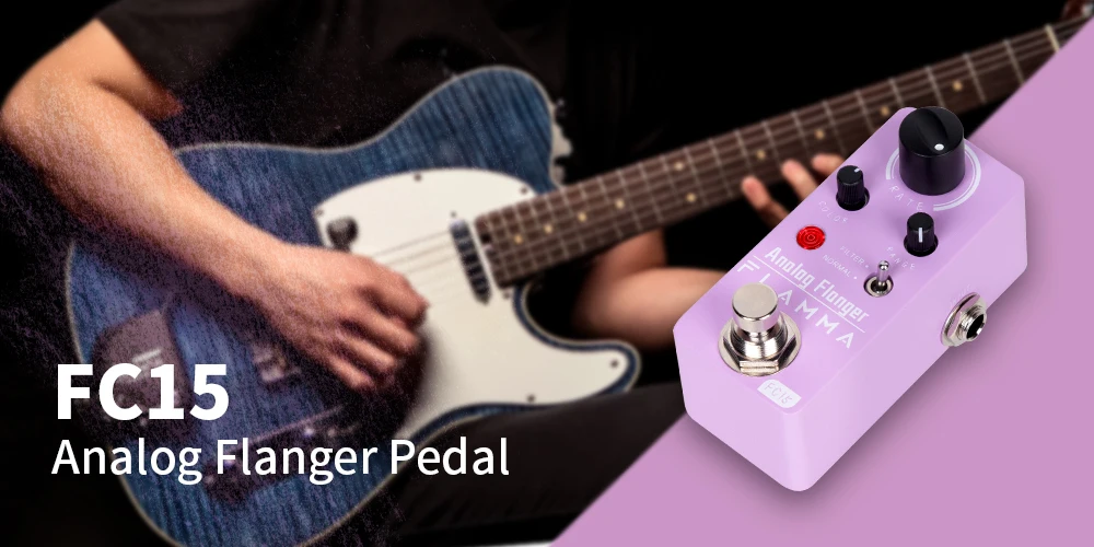 FLAMMA FC15 Analog Flanger Guitar Effects Pedal Normal and Filer Modes True Bypass Circuit