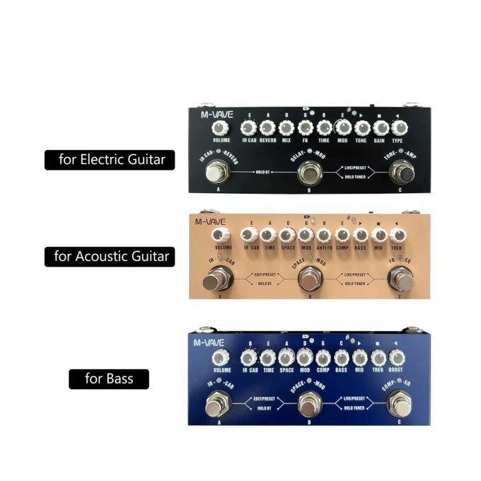 M-VAVE Guitar Bass Effects Pedal ANNBlackbox, MK-300, Tank-G/B/MINI, KPT PRO, IRbox, Universe, Elemental, Cube Baby, Bass, AC - Image 5
