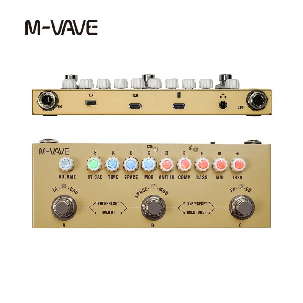 M-VAVE Guitar Bass Effects Pedal ANNBlackbox, MK-300, Tank-G/B/MINI, KPT PRO, IRbox, Universe, Elemental, Cube Baby, Bass, AC