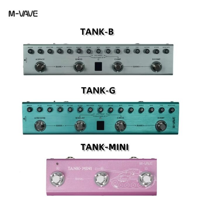 M-VAVE Guitar Bass Effects Pedal ANNBlackbox, MK-300, Tank-G/B/MINI, KPT PRO, IRbox, Universe, Elemental, Cube Baby, Bass, AC - Image 4