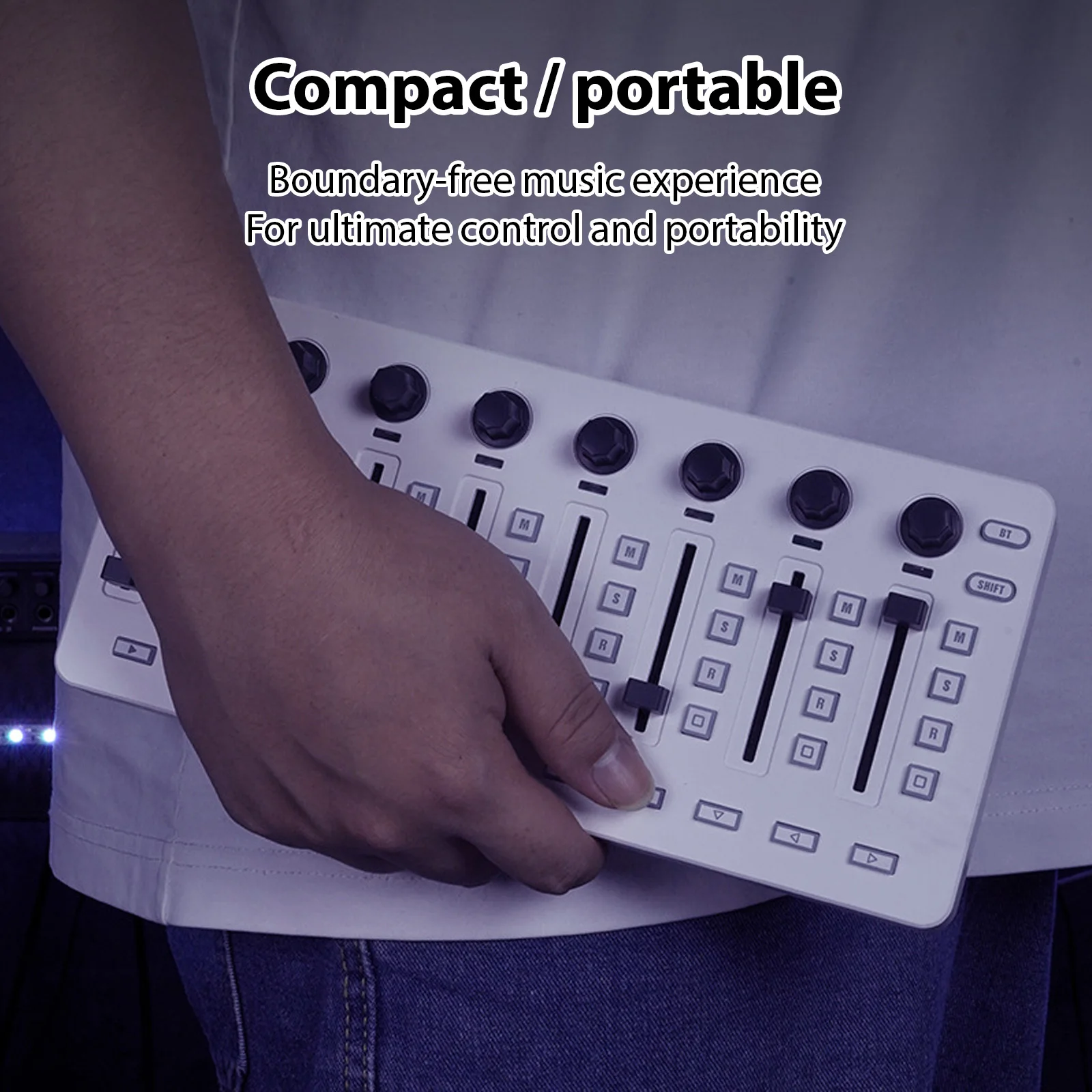 M-VAVE SMC-Mixer Wireless MIDI Controller Mixing Console BT Connection USB Controller Mixer for Most Electroacoustic Instruments