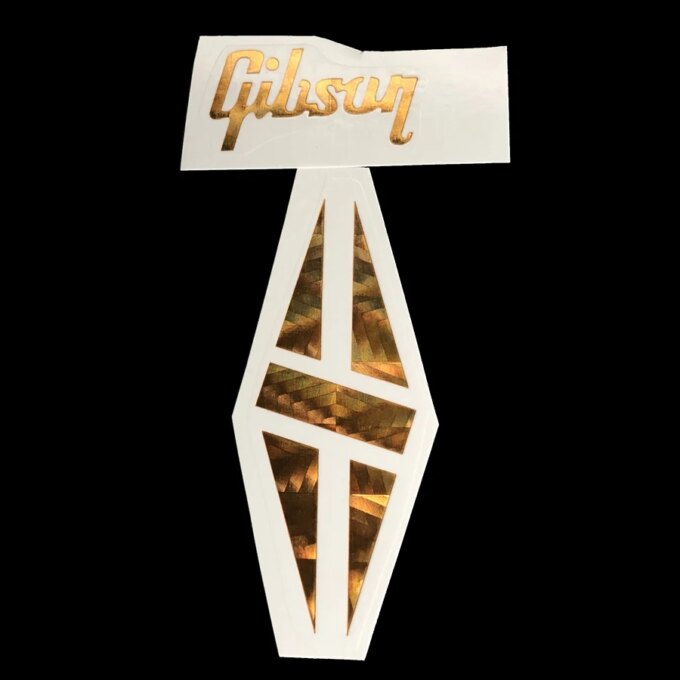 Waterslide 0.1 mm thick GiB Diamond Decal Sticker Guitar Peghead Logo Gold - Image 3