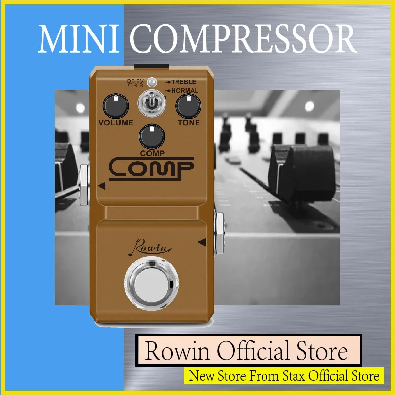 Rowin LN-333 Analog Mini Opto Compressor Box Guitar Compression Pedal for Electric Guitar BASS Full Metal Case True Bypass Rowin LN-333 Analog Mini Opto Compressor Box Guitar Compression Pedal for Electric Guitar BASS Full Metal Case True Bypass