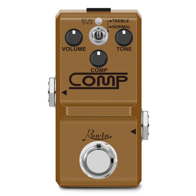 Rowin LN-333 Analog Mini Opto Compressor Box Guitar Compression Pedal for Electric Guitar BASS Full Metal Case True Bypass - Image 5