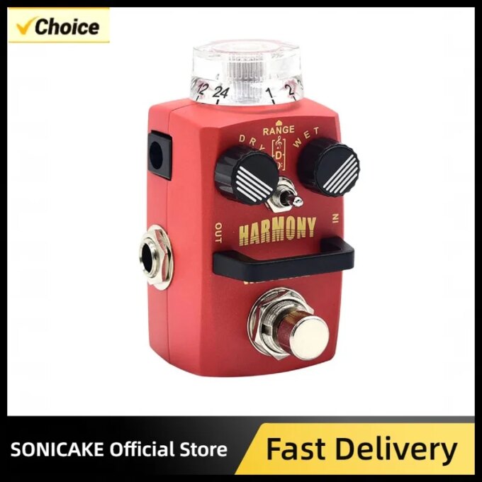 Hotone Harmony Digital Polyphonic Pitch Shift Organ 12-String Detune Bass Pedal SPS-1