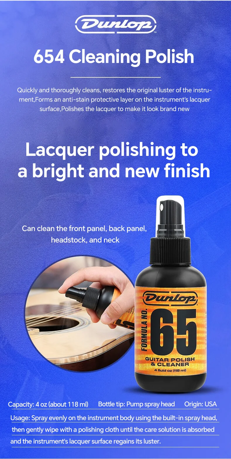 Dunlop Acoustic Guitar Frets Fretboard 65 Lemon Oil For Fingerboard Care 02 Deep Conditioner Body Clear  Plam Wax string oil
