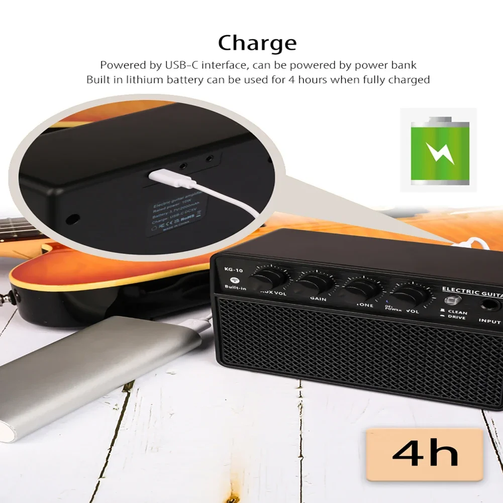 IRIN KG-10 Electronic Guitar Amplifier Speaker Portable Amp Lightweight Musical Instruments Speaker Guitar Amp Daily Practice IRIN KG-10 Electronic Guitar Amplifier Speaker Portable Amp Lightweight Musical Instruments Speaker Guitar Amp Daily Practice