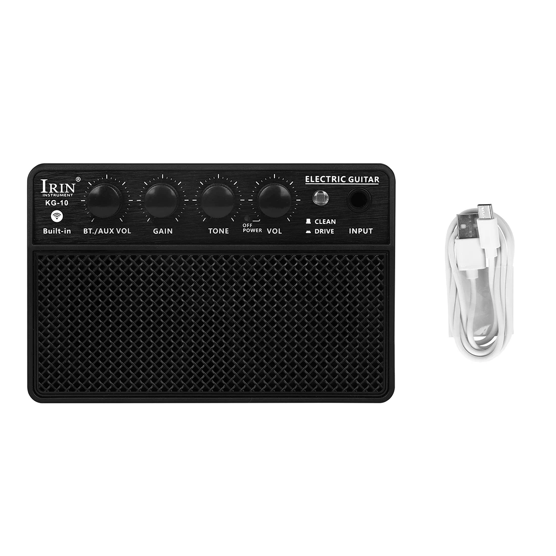 IRIN KG-10 Electronic Guitar Amplifier Speaker Portable Amp Lightweight Musical Instruments Speaker Guitar Amp Daily Practice IRIN KG-10 Electronic Guitar Amplifier Speaker Portable Amp Lightweight Musical Instruments Speaker Guitar Amp Daily Practice