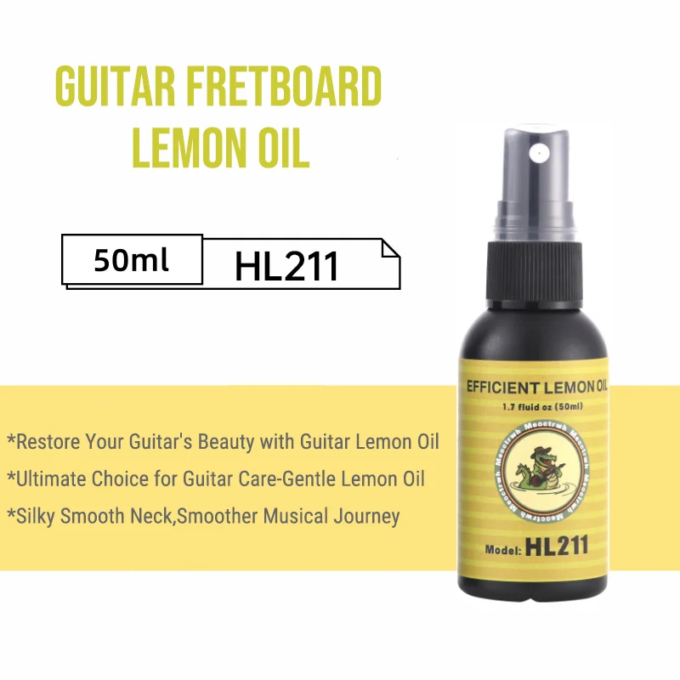 Guitar Cleaning All IN ONE Kit fretboard Lemon Oil Polish String Cleaner Guitar string winder for Guitar Cleaning Maintenance - Image 2