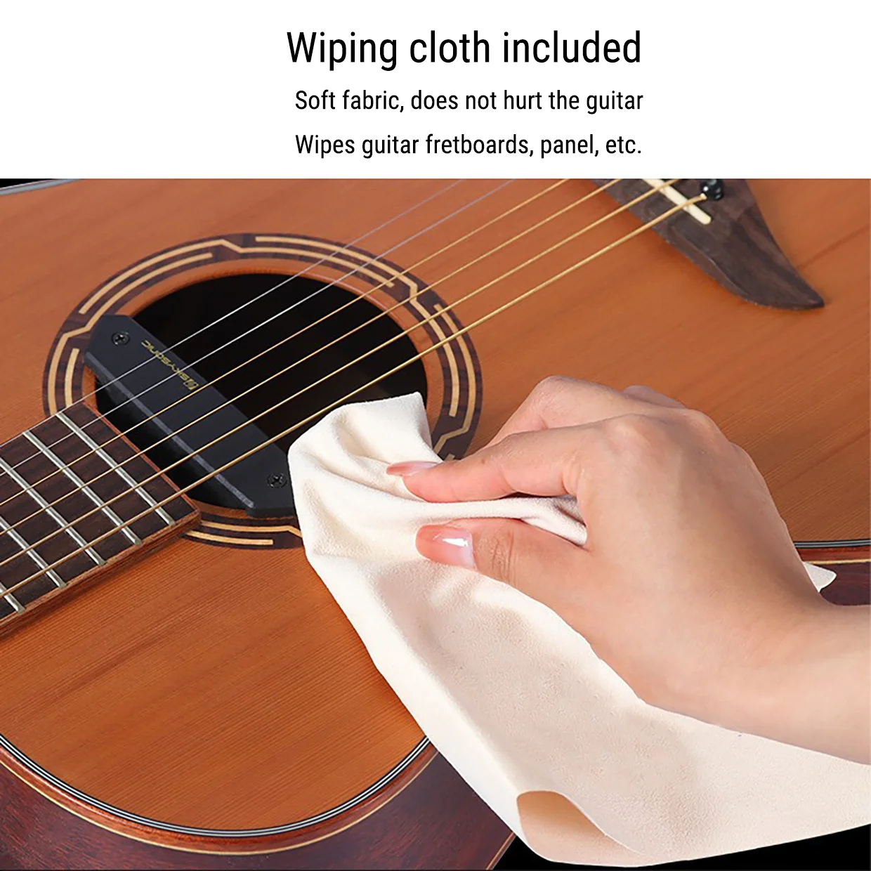 Guitar Cleaning All IN ONE Kit fretboard Lemon Oil Polish String Cleaner Guitar string winder for Guitar Cleaning Maintenance