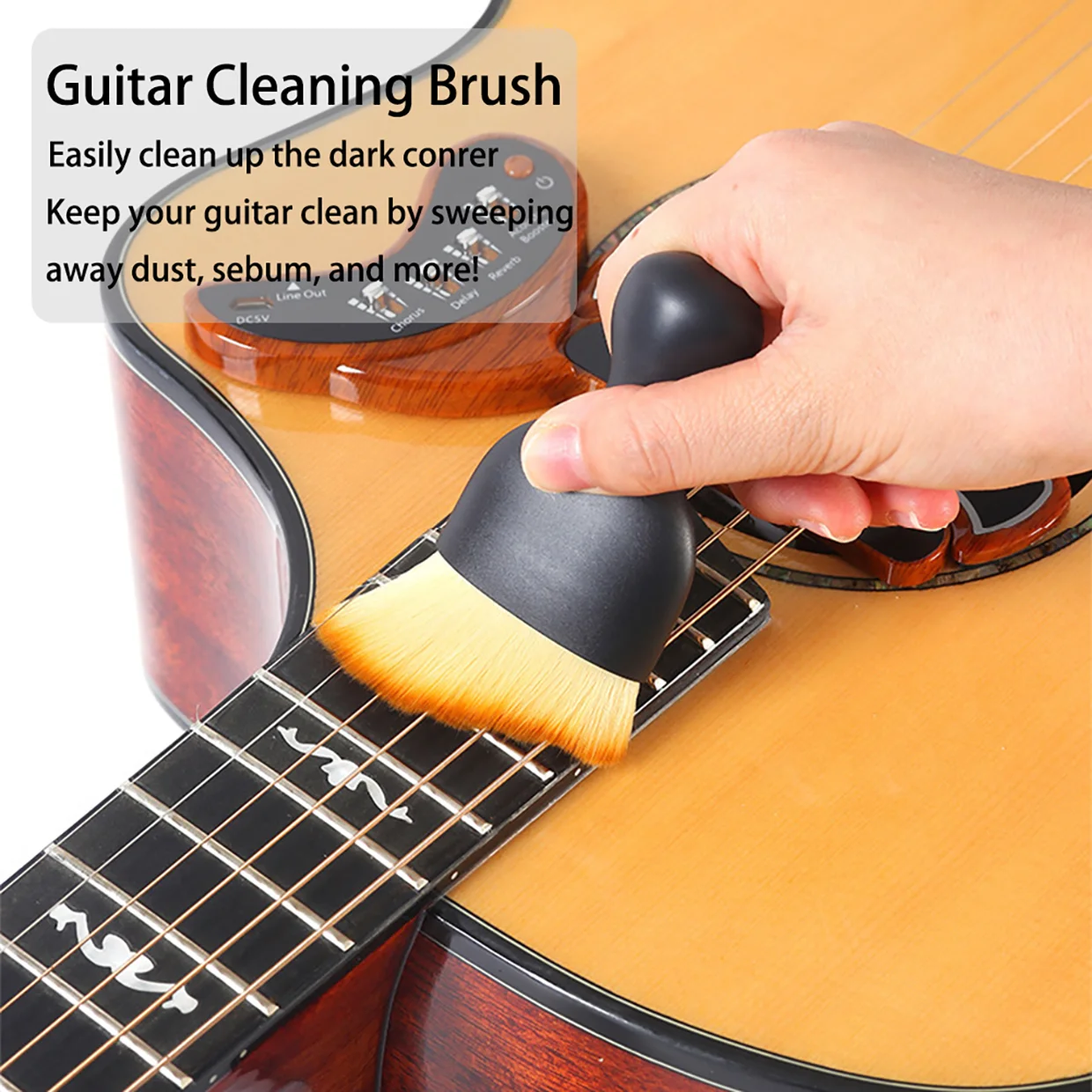 Guitar Cleaning All IN ONE Kit fretboard Lemon Oil Polish String Cleaner Guitar string winder for Guitar Cleaning Maintenance