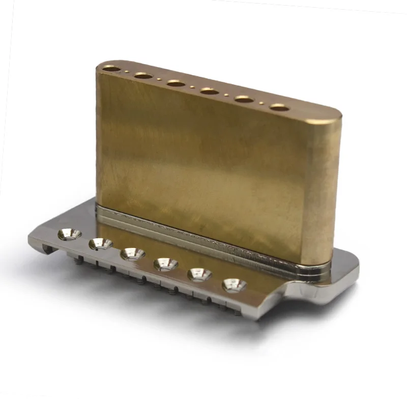 Precision CNC Machined Tremolo Bridge for PRS Style Electric Guitar, 52.5mm Full Solid Brass 6-Screws Tremolo Bridge