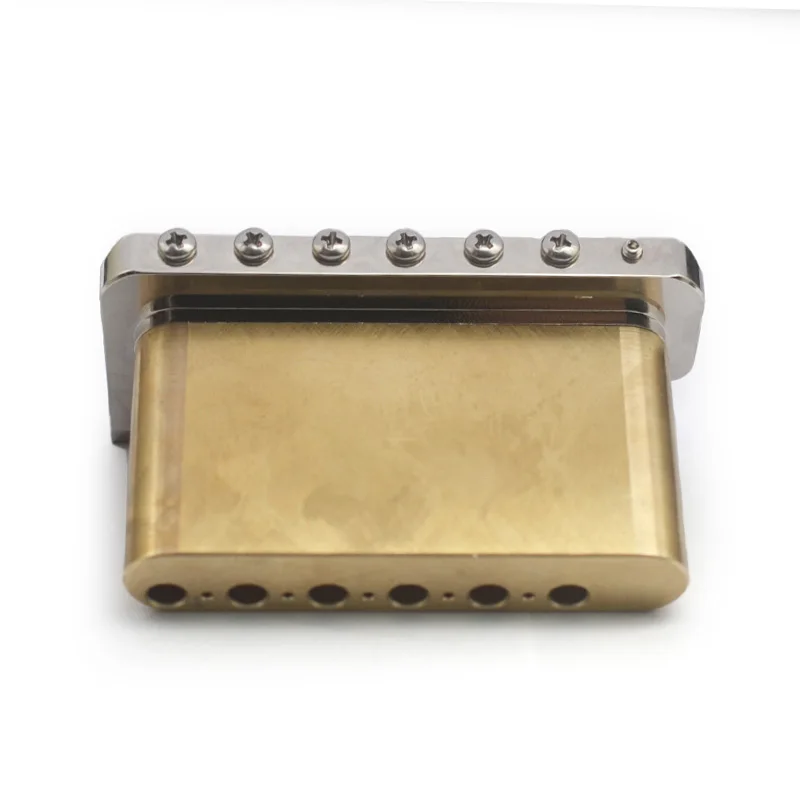 Precision CNC Machined Tremolo Bridge for PRS Style Electric Guitar, 52.5mm Full Solid Brass 6-Screws Tremolo Bridge