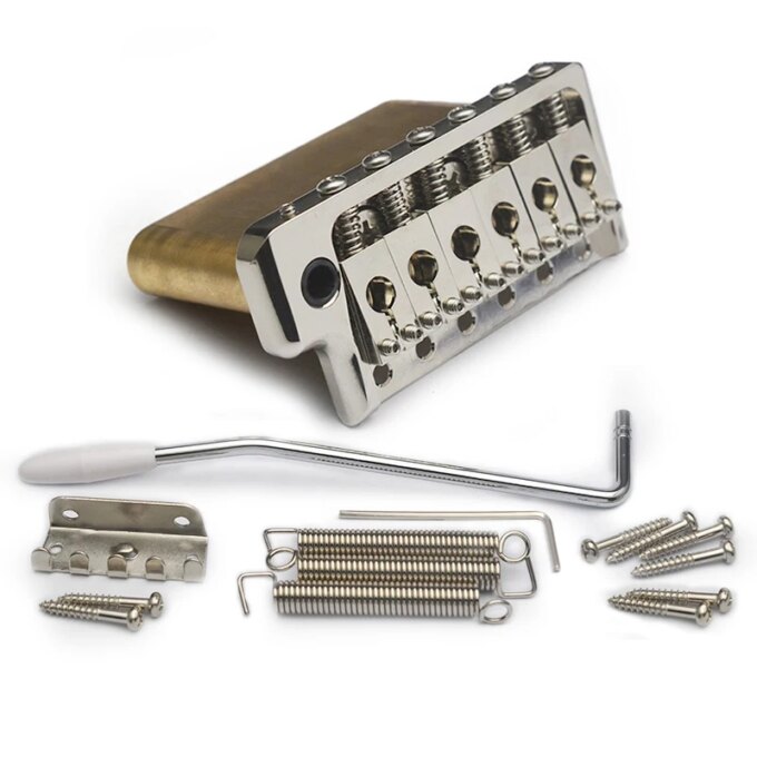 Precision CNC Machined Tremolo Bridge for PRS Style Electric Guitar, 52.5mm Full Solid Brass 6-Screws Tremolo Bridge - Image 6