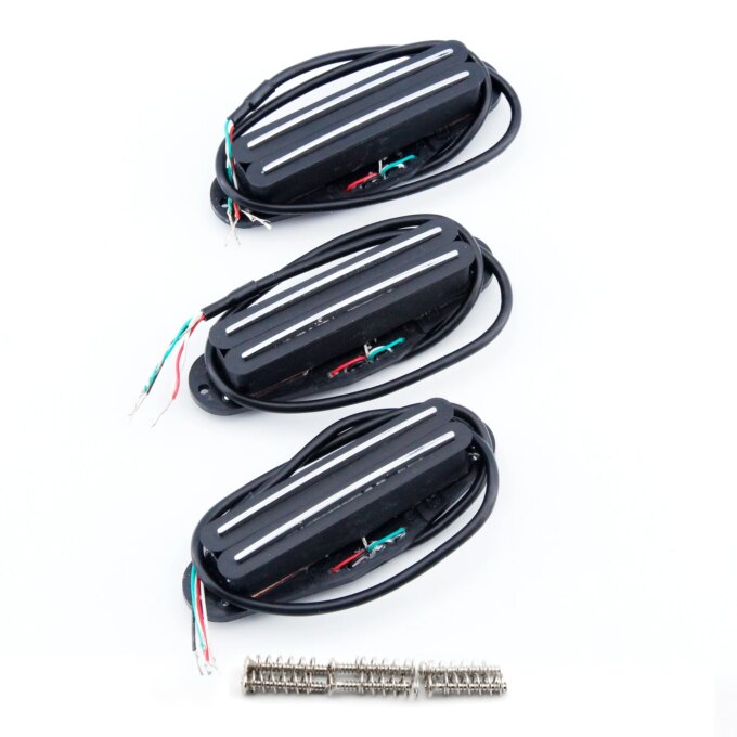 FLEOR 3PCS SSS Pickup Set Single Coil Sized Guitar Rail Humbucker Pickup Hot Dual Rails Ceramic For ST Electric Guitar Parts - Image 3