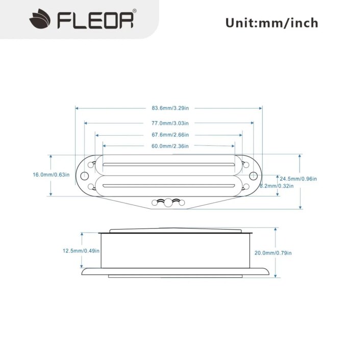 FLEOR 3PCS SSS Pickup Set Single Coil Sized Guitar Rail Humbucker Pickup Hot Dual Rails Ceramic For ST Electric Guitar Parts - Image 6