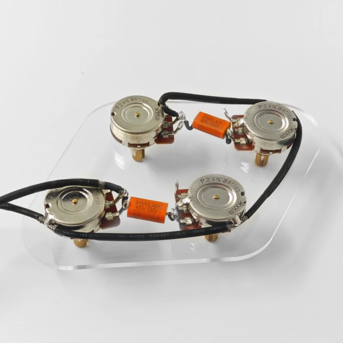 PHRILM Premium Prewired 2T2V Wiring Harness Kit with Separate Switch for LP style electric guitar or similar guitar parts - Image 4