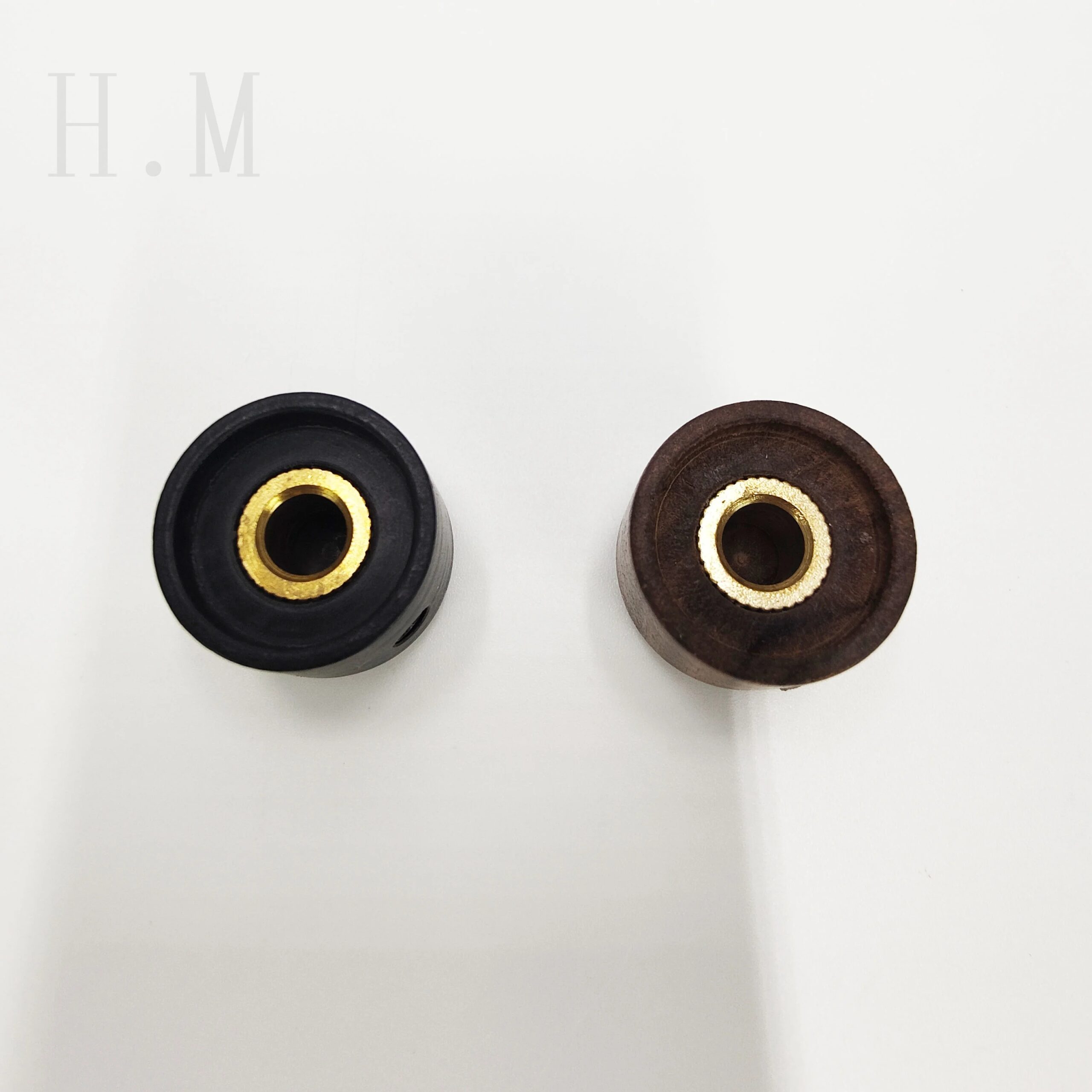 High end electric wood guitar with volume and tone, wood knob, rosewood ebony with point knob, potentiometer cap