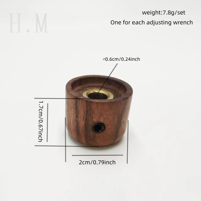 High end electric wood guitar with volume and tone, wood knob, rosewood ebony with point knob, potentiometer cap - Image 6