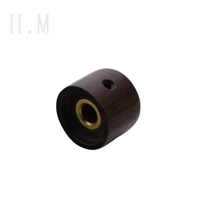 High end electric wood guitar with volume and tone, wood knob, rosewood ebony with point knob, potentiometer cap