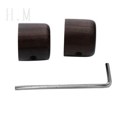 High end electric wood guitar with volume and tone, wood knob, rosewood ebony with point knob, potentiometer cap