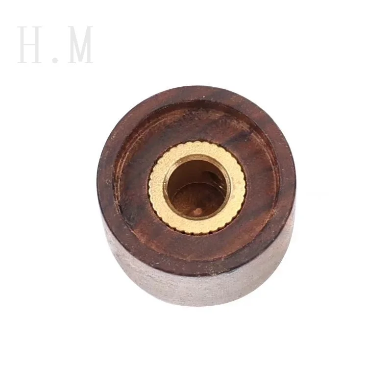 High end electric wood guitar with volume and tone, wood knob, rosewood ebony with point knob, potentiometer cap