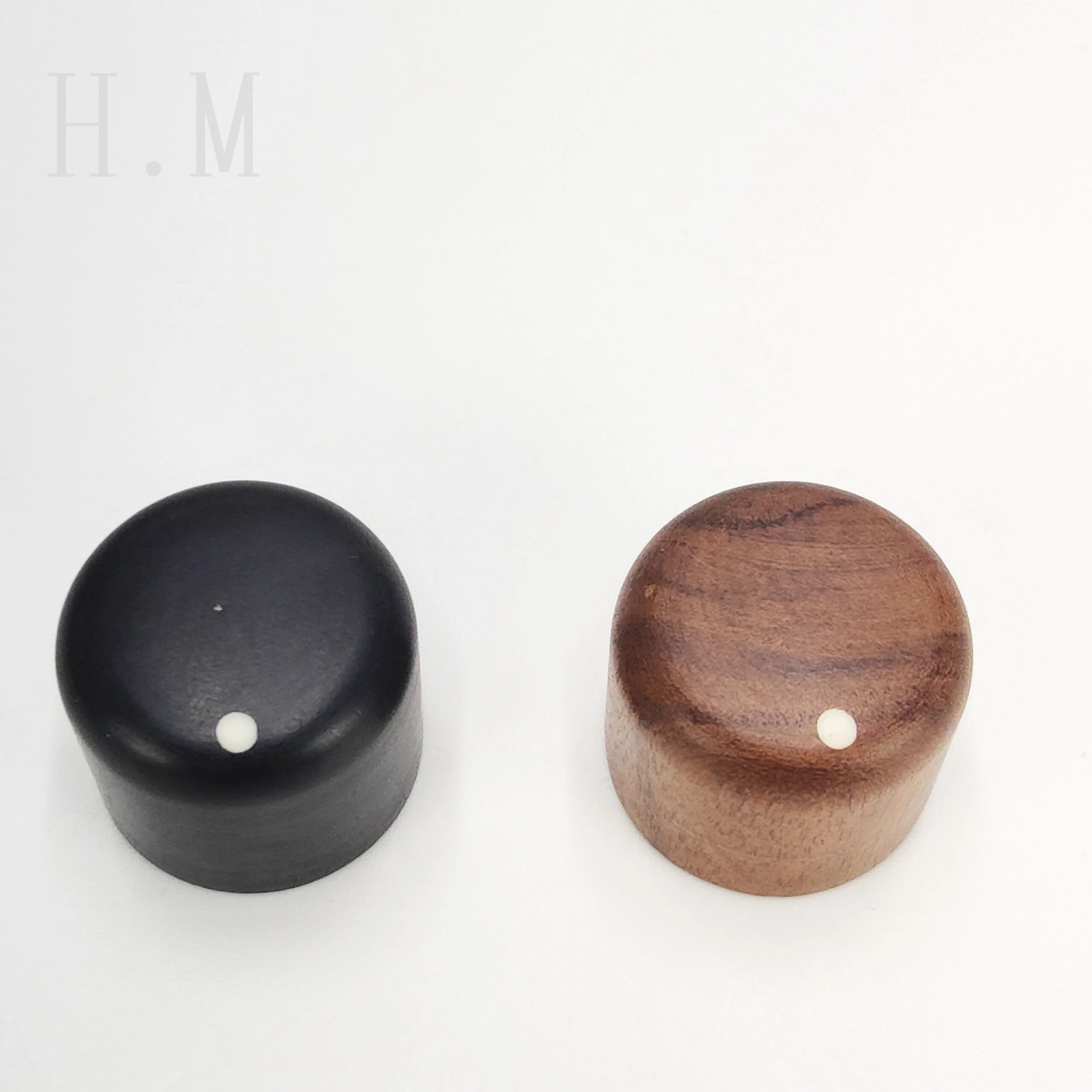 High end electric wood guitar with volume and tone, wood knob, rosewood ebony with point knob, potentiometer cap