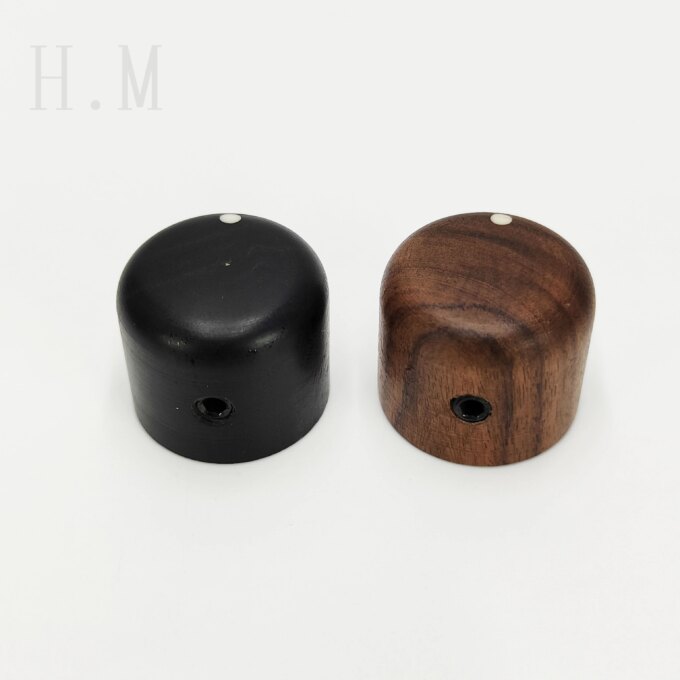High end electric wood guitar with volume and tone, wood knob, rosewood ebony with point knob, potentiometer cap
