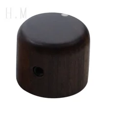 High end electric wood guitar with volume and tone, wood knob, rosewood ebony with point knob, potentiometer cap