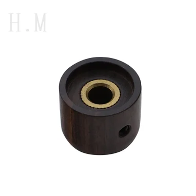 High end electric wood guitar with volume and tone, wood knob, rosewood ebony with point knob, potentiometer cap