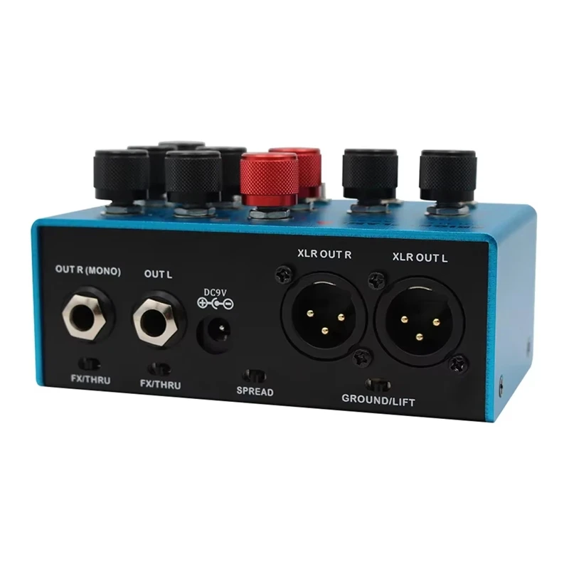 MOSKYAUDIO Audio Bright Flame Multi Guitar Amp Simulator Pedal Stereo Cabinet Sim Box Preamp DI Box Effect Pedal
