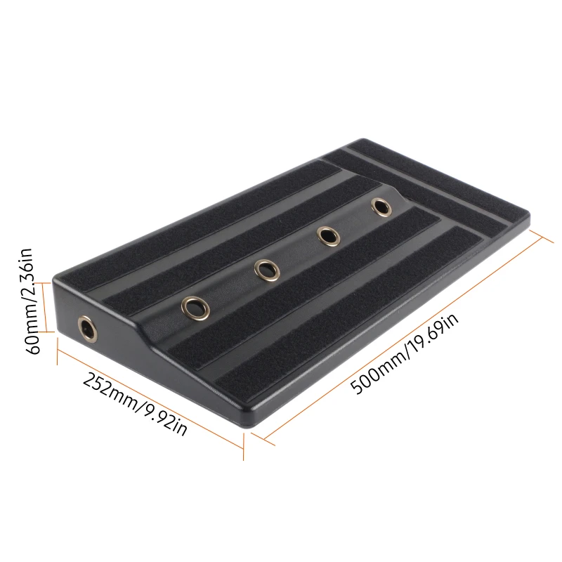 Rockhouse RPB-1BK Guitar Effect Pedal Board PE Plastic Guitar Pedalboard Case With Velcro Can Hide Power Guitar Accessories
