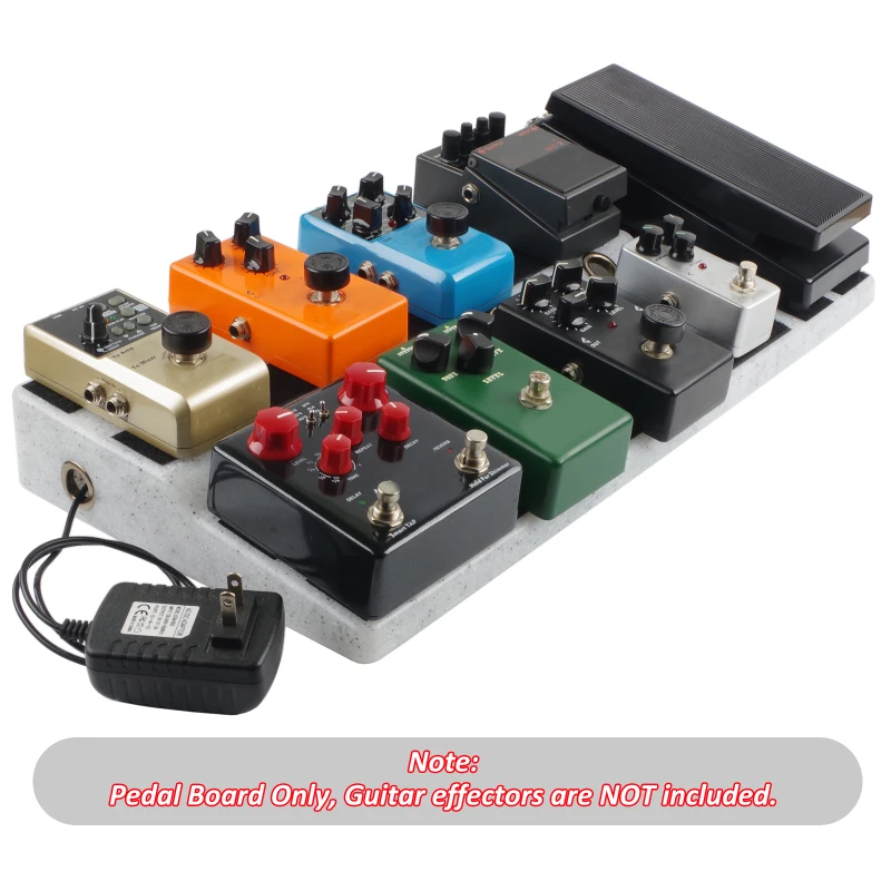 Rockhouse RPB-1BK Guitar Effect Pedal Board PE Plastic Guitar Pedalboard Case With Velcro Can Hide Power Guitar Accessories