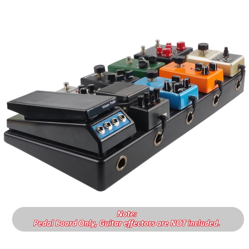 Rockhouse RPB-1BK Guitar Effect Pedal Board PE Plastic Guitar Pedalboard Case With Velcro Can Hide Power Guitar Accessories