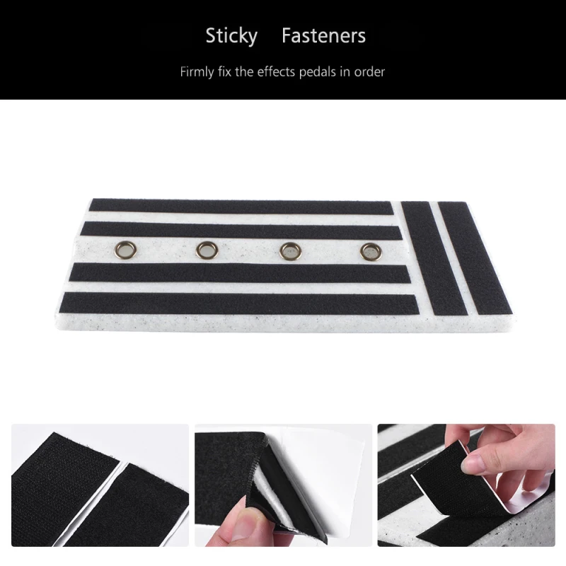 Rockhouse RPB-1BK Guitar Effect Pedal Board PE Plastic Guitar Pedalboard Case With Velcro Can Hide Power Guitar Accessories