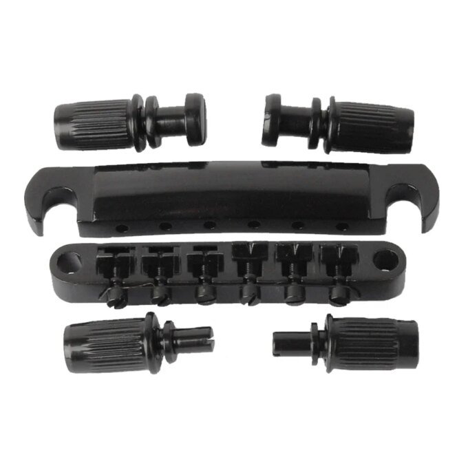 1 Set of 6 Strings Guitar Tune-O-matic Bridge and Tailpiece with Posts for LP Electric Guitar - Image 6