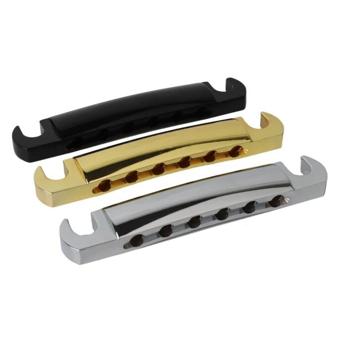 1 Set of 6 Strings Guitar Tune-O-matic Bridge and Tailpiece with Posts for LP Electric Guitar - Image 3