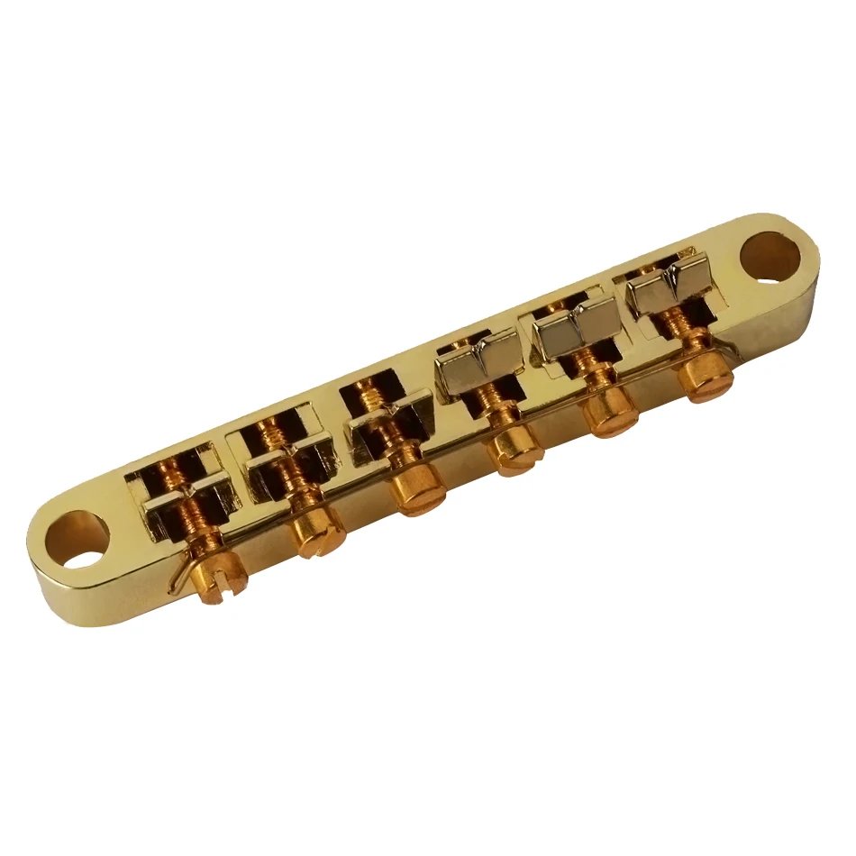 1 Set of 6 Strings Guitar Tune-O-matic Bridge and Tailpiece with Posts for LP Electric Guitar 1 Set of 6 Strings Guitar Tune-O-matic Bridge and Tailpiece with Posts for LP Electric Guitar