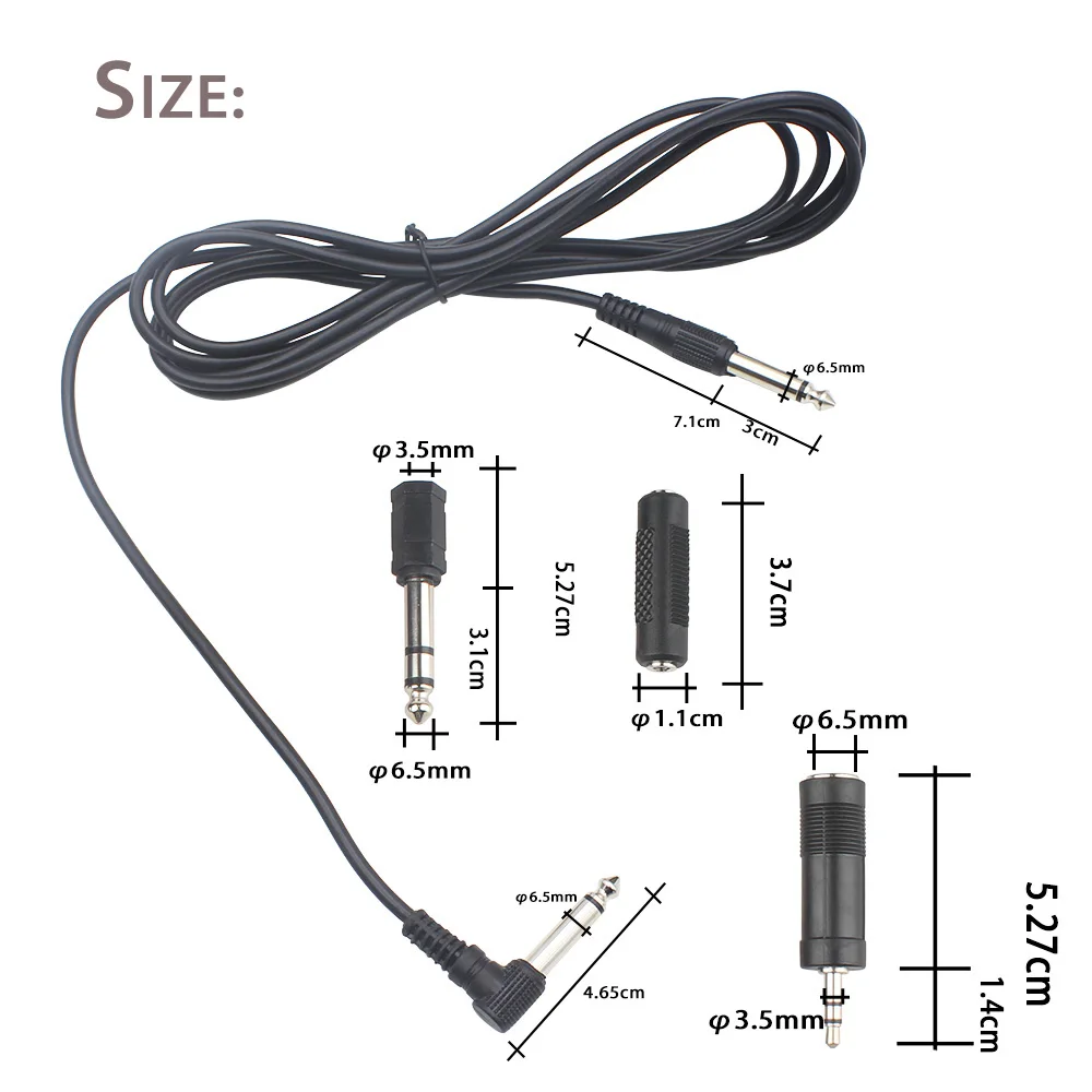 Guitar Cable 3m Connecting Cable for Electric Guitar Bass Keyboard Instrument Noise Reduction Audio Cable 6.35 3.5mm Plugs Guitar Cable 3m Connecting Cable for Electric Guitar Bass Keyboard Instrument Noise Reduction Audio Cable 6.35 3.5mm Plugs