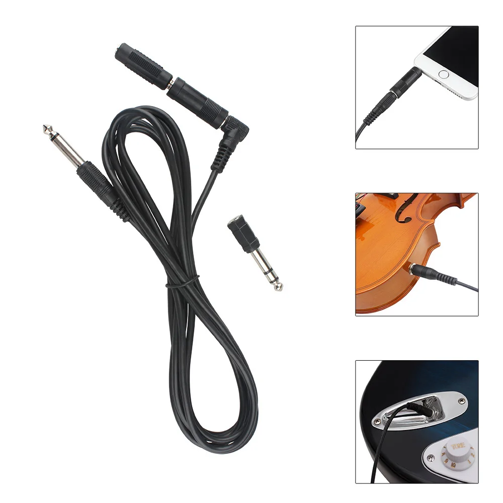 Guitar Cable 3m Connecting Cable for Electric Guitar Bass Keyboard Instrument Noise Reduction Audio Cable 6.35 3.5mm Plugs Guitar Cable 3m Connecting Cable for Electric Guitar Bass Keyboard Instrument Noise Reduction Audio Cable 6.35 3.5mm Plugs